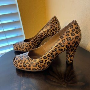 Aerosoles A2 Patent Leopard Print Heel
